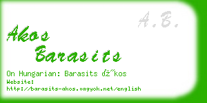 akos barasits business card